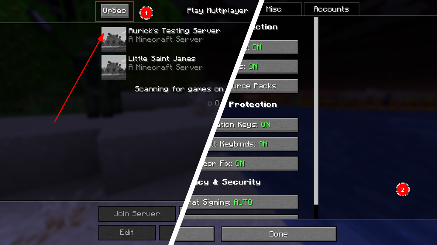 OpSec in-game preview